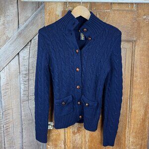 Rugby Ralph Lauren Leather Button Sweater Size XS